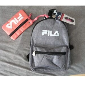 Fila, FL-BP-1517 fashion backpack, Heather Gray, One Size with free pouch Hailee